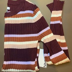 Nine West Striped Long Sleeve